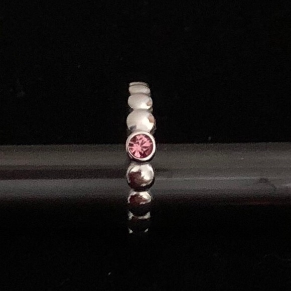 Toe Ring - 925 Sterling Silver & Crystal Bead 💍 - Picture 2 of 5